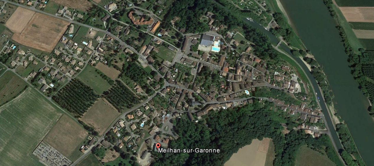 Vue aérienne Meilhan sur Garonne
